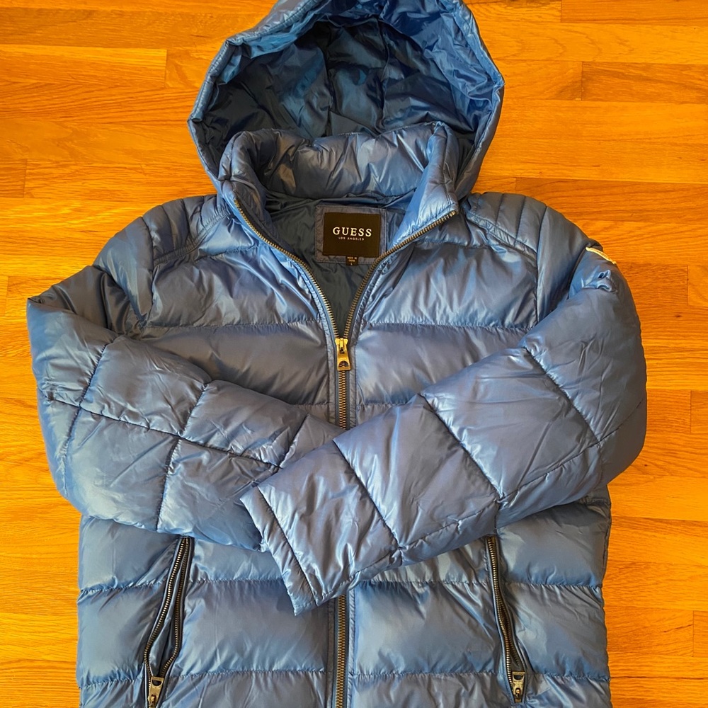 Men’s BRAND NEW Guess Puffer Jacket Hoodie Large